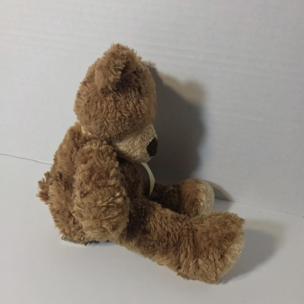 Carter' Classics brown teddy bear yellow bow Plush Stuffed Animal